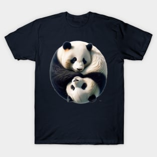 Pandas Yin and Yang T-Shirt